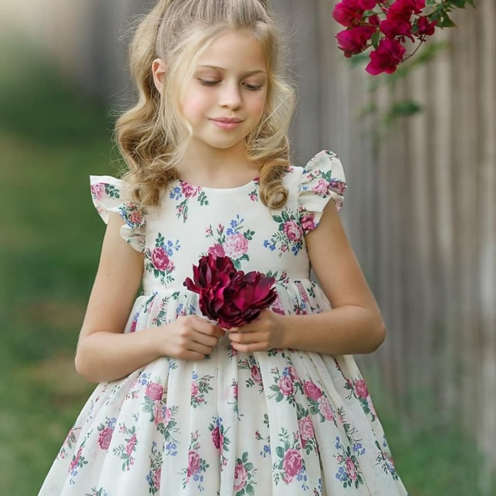 NWT Dollcake - Birdie Floral Girls Dress (9)